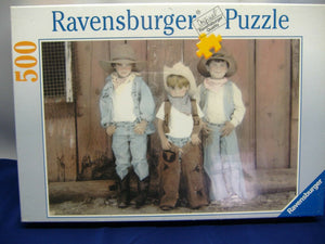 Puzzle Ravensburger 14 310 8 "3 kleine Cowboys" 500 Teile NEU & OVP