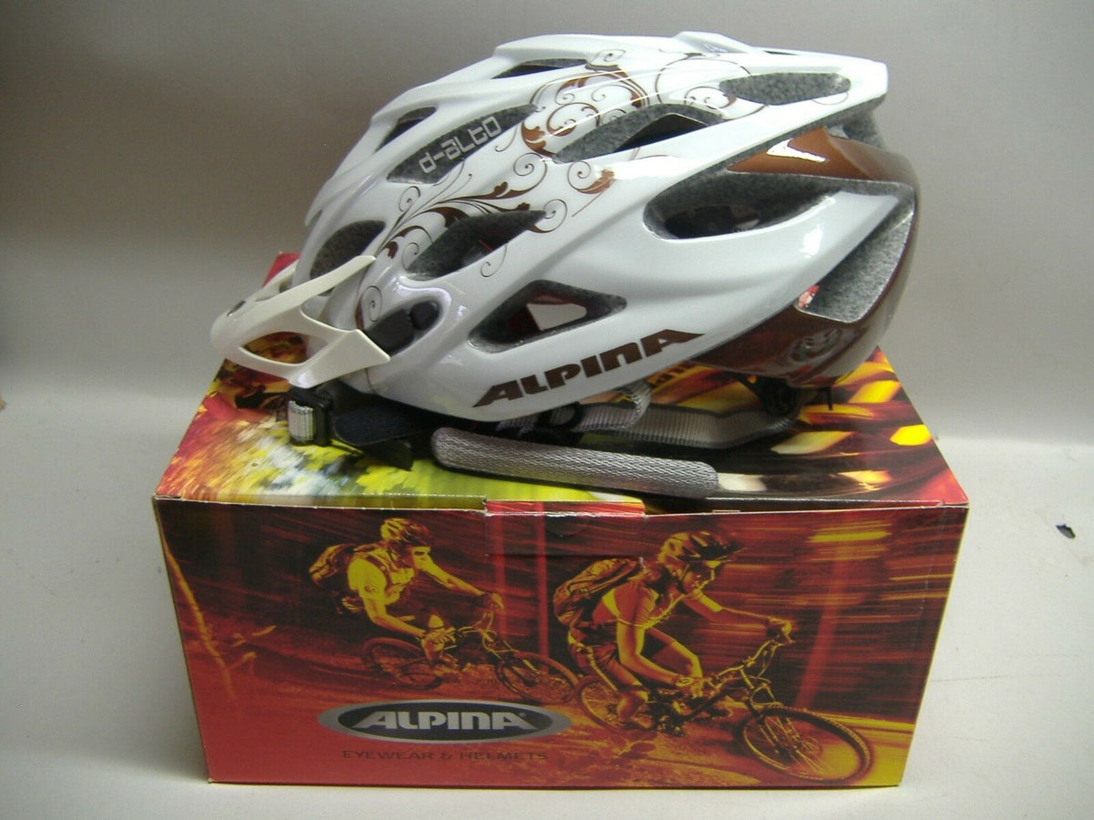 ALPINA Fahrradhelm Mountainbike D-ALTO Gr. 57-61 white-brown NEU und O – Faszination Modellbauwelt
