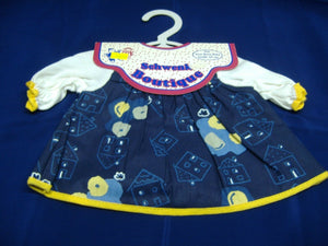 Schwenk Boutique Puppenkleidung 2 teil. Set  Kleid & Strampler Größe 43 cm neu
