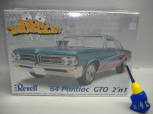 Revell/Monogram 85-2014  ´64 Pontiac GTO 2´n1 Niveau 2 inkl. Kleber NEU & OVP