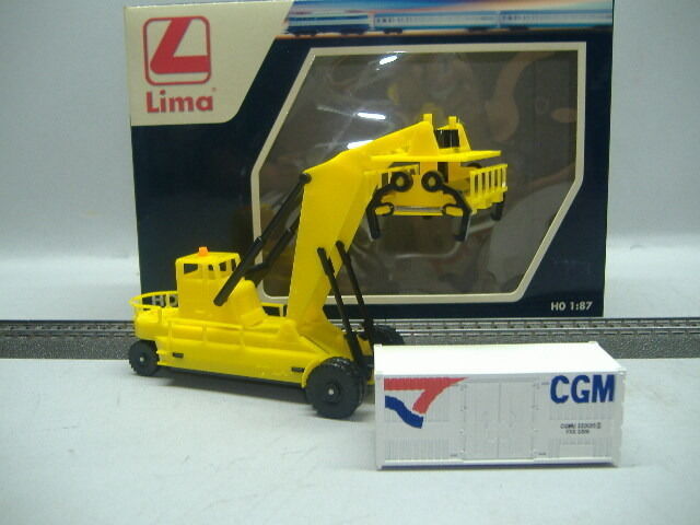 LIMA HL 8001 Container Fork Lift & 1x20 ft. Container H0 1:87 Neu&OVP