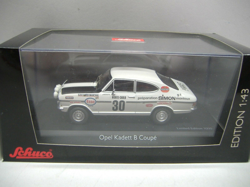 Schuco 03514 Opel Kadett B Coupe Rallye 1900 J. Ragnotti 1:43 NEU & OVP