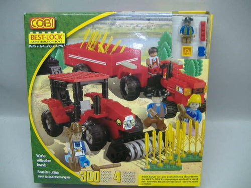 Best Lock Construction Toys 2 Traktoren, 4 Figuren 300 Teile Neu & OVP