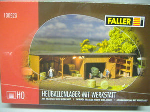 Faller 130523 H0 "Heuballenlager m. Werkstatt" & Faller Expert Kleber NEU &OVP