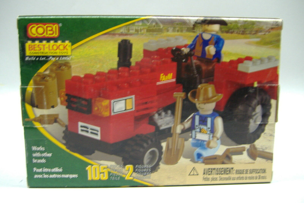 Best Lock Construction Toys Traktor 2 Figuren 105 Teile Neu &OVP