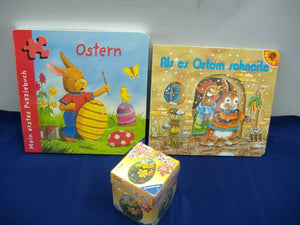 Osterset 3-teilig Puzzleball,Mein erstes Puzzlebuch & Buch "Als es Ostern.. Neu