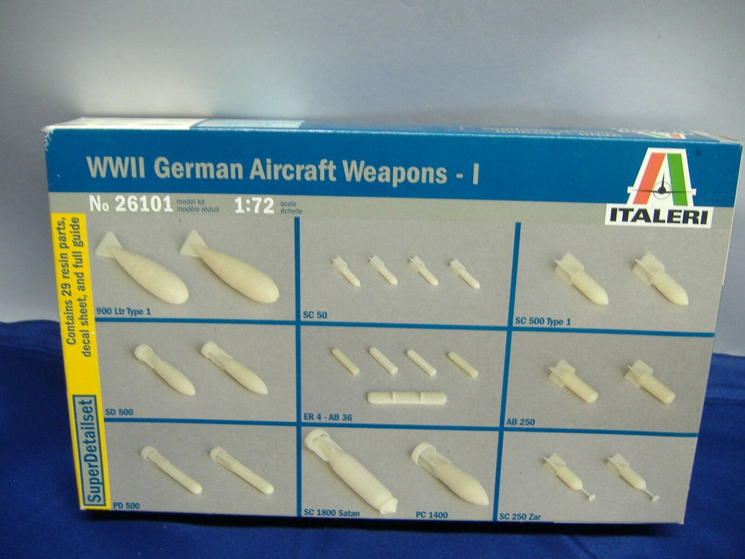 ITALERI 26101 WWII German Aircraft Weapons  - I  1:72 *Neu & Ovp