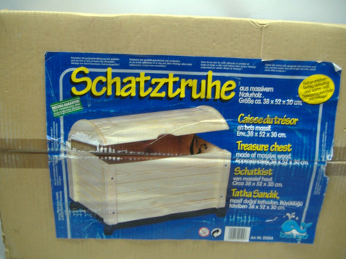 beluga  Schatztruhe aus massivem Naturholz  NEU & OVP