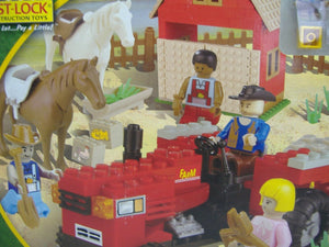 Best Lock Construction Toys 4427 Bauernhof / Traktor 4 Figuren 300 Teile Neu&OVP