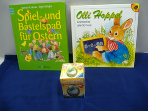 Osterset 3-teilig* Puzzleball, Buch "Spiel & Bastelspaß" & "Olli Hoppel... Neu