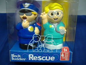 Mega Bloks 8051 Blok Buddies "Rescue"  4 Figuren NEU & OVP