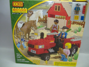Best Lock Construction Toys 4427 Bauernhof / Traktor 4 Figuren 300 Teile Neu&OVP