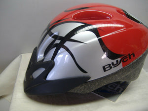 fahrradhelm busch Busch Bonny Fahrradhelm Kinder 48-52cm rot-schwarz-silber NEU – Faszination Modellbauwelt