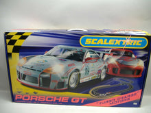 Laden Sie das Bild in den Galerie-Viewer, Scalextric C1184 Starterset Porsche GT Turbo Charge Motors  NEU &amp; OVP