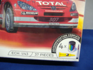 Heller 50115 Peugeot 307  WRC  komplett m. Zubehör 1:43 ab 10 J. NEU & OVP