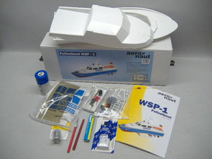 Aeronaut 305900+ Polizeiboot WSP 1 BK mit Motor Werkzeug Farbe Kleber Neu & OVP
