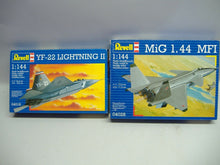 Laden Sie das Bild in den Galerie-Viewer, Revell  04016 YF/22 Lightning II,04028 MiG 1.44 MFI 1:144 Neu &amp; OVP