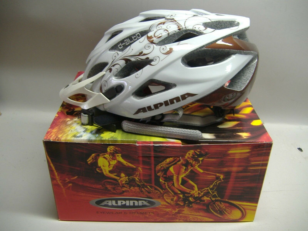 alpina d alto mtb helm ALPINA Fahrradhelm Mountainbike D-ALTO Gr. 57-61 white-brown NEU und O – Faszination Modellbauwelt